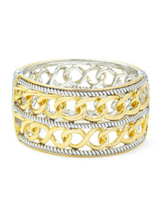 Two-Tone Stacked Chain Bracelet