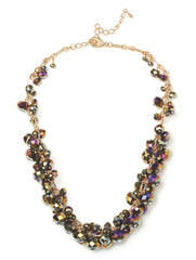 Multi-Hue Faceted Stone Necklace
