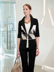 Graphic Inset Waist Jacket