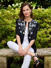 Embroidery 3D Floral Applique Jacket