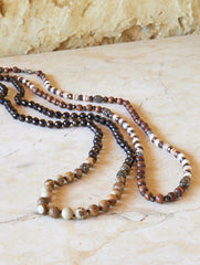 Faceted Agate Bead Necklace