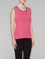 Azalea 25" Scoop Neck Tank with Black Trim