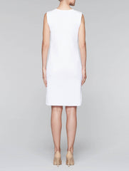 White Sleeveless Sheath Dress