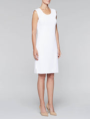 White Sleeveless Sheath Dress