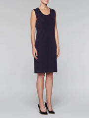 Navy Sleeveless Sheath Dress