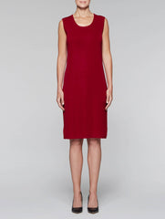 Red Sleeveless Sheath Dress