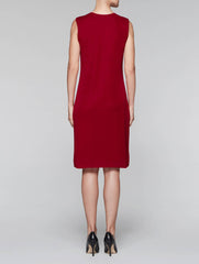 Red Sleeveless Sheath Dress