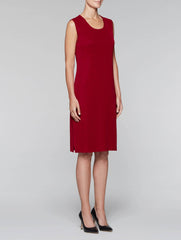 Red Sleeveless Sheath Dress