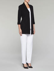 Black Wing Collar Swing Jacket