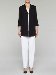 Black Wing Collar Swing Jacket
