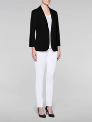 Black Shawl Collar Fitted Jacket