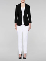 Black Shawl Collar Fitted Jacket