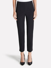 Black Stretch Cotton Side-Zip Pant