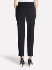 Black Stretch Cotton Side-Zip Pant