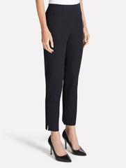 Black Stretch Cotton Side-Zip Pant