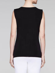Black 25" Crew Neck Tank