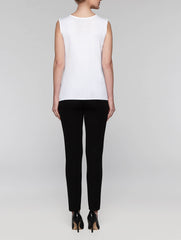 White 25" V-Neck Tank