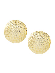 Hammered Dome Clip Earrings