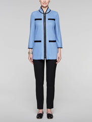 Contrast Trim Zip Jacket