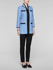 Contrast Trim Zip Jacket