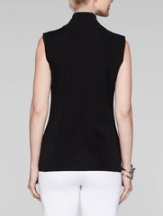 Black Zip Neck Tank