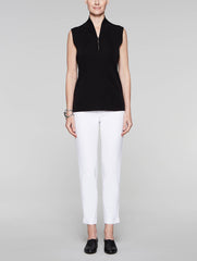 Black Zip Neck Tank