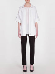 Sporty Stretch Cotton Zip Jacket