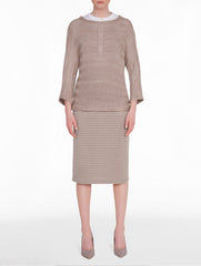 Almond Beige Knit Top