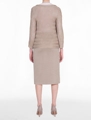 Almond Beige Knit Top