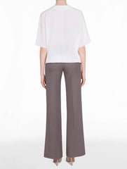 White Silk Wrap Blouse