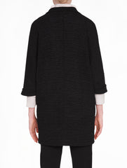 Black Textured Knit Jacket