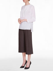 White Silk Blouse with Buttons