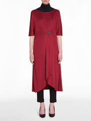 Earthy Red Knit Dress