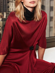 Earthy Red Knit Dress
