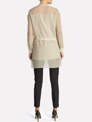 Silk Drawstring Waist Tunic