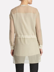 Silk Drawstring Waist Tunic