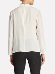 Silk Banded Neck Blouse