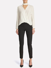 Silk Banded Neck Blouse