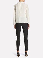 Silk Banded Neck Blouse