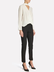 Silk Banded Neck Blouse