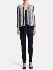 Striped Tassel Trim Jacket