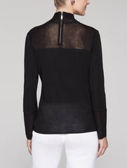 Sheer Inset Turtleneck