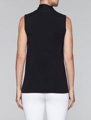 Black Tank with Tie-Neck