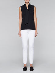 Black Tank with Tie-Neck