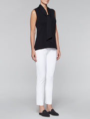 Black Tank with Tie-Neck