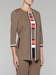 Jewel Neck Cardigan Jacket