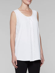 White Studded Trim Tunic