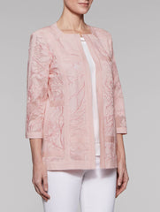 Floral Sheer Panel Jacket