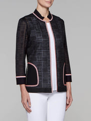 Sheer Plaid Jacket