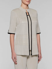 Matte and Shine Zip Jacket